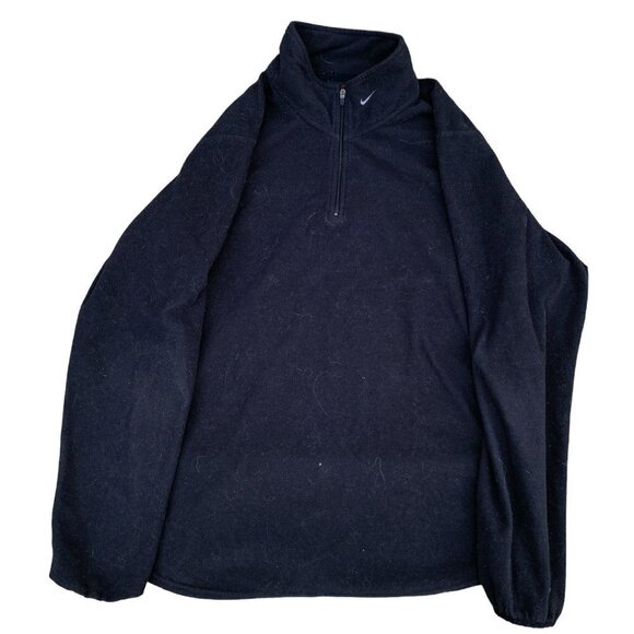 VINTAGE Nike Check Swoosh Mockneck Sweater Jacket Large Black - Picture 2 of 7